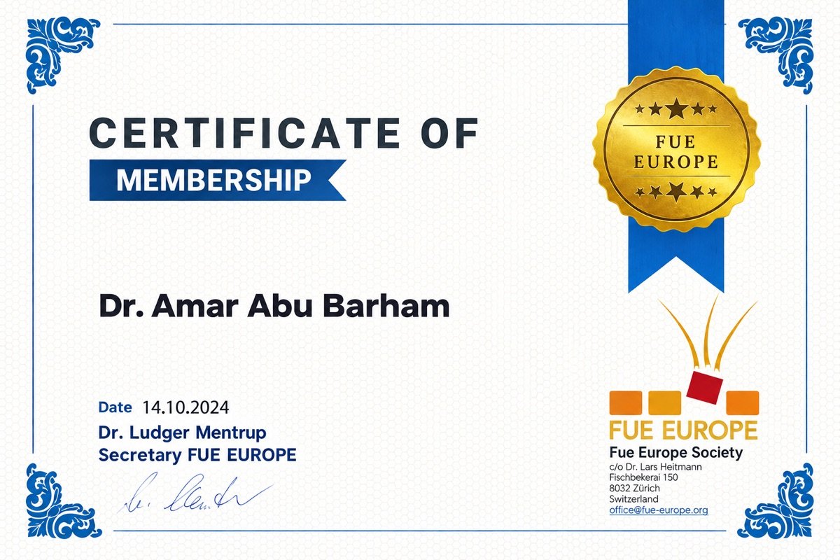 شهادة عضوية — FUE Europe